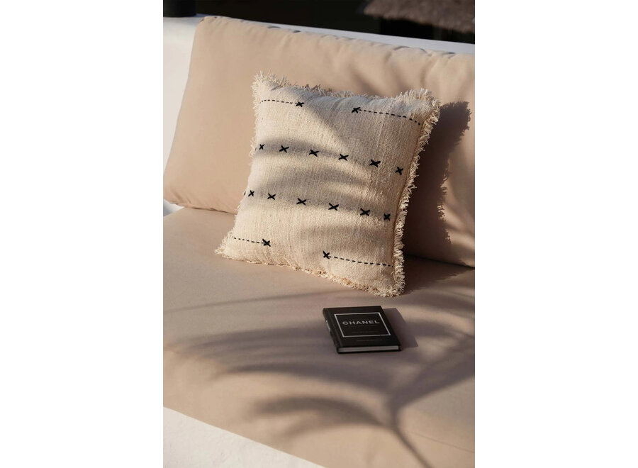 Copri Cuscino French Kiss - Naturale Nero