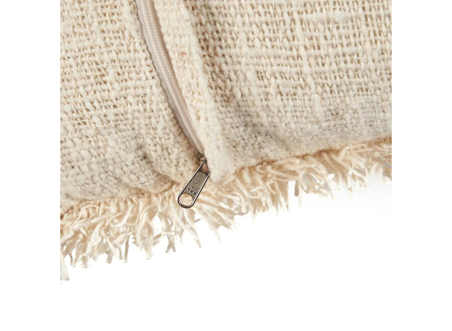 De French Kiss Kussenhoes - Naturel Zwart