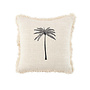 The Gili Palm Cushion Cover - Natural Black