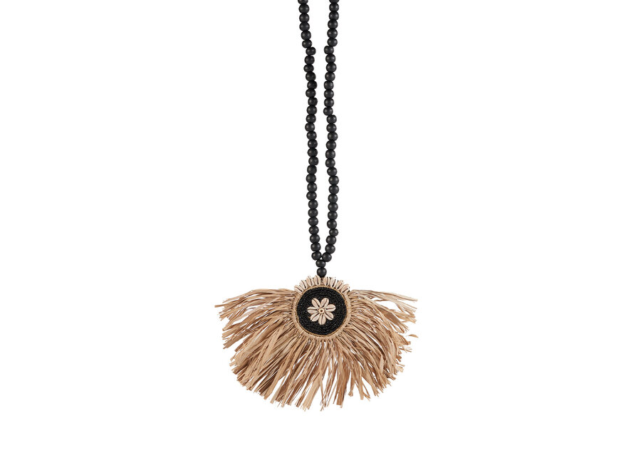 La Nappa Raffia Mahkota - Naturale Nero