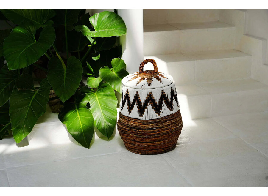 The Little Bay Beach Basket - Natural White - S