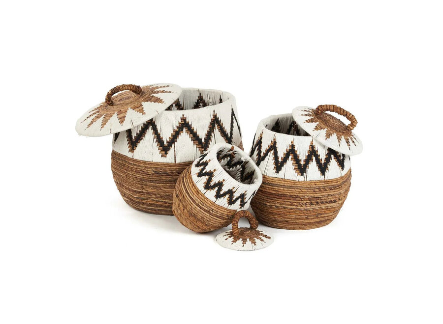 De Little Bay Beach Mand - Naturel Wit - S