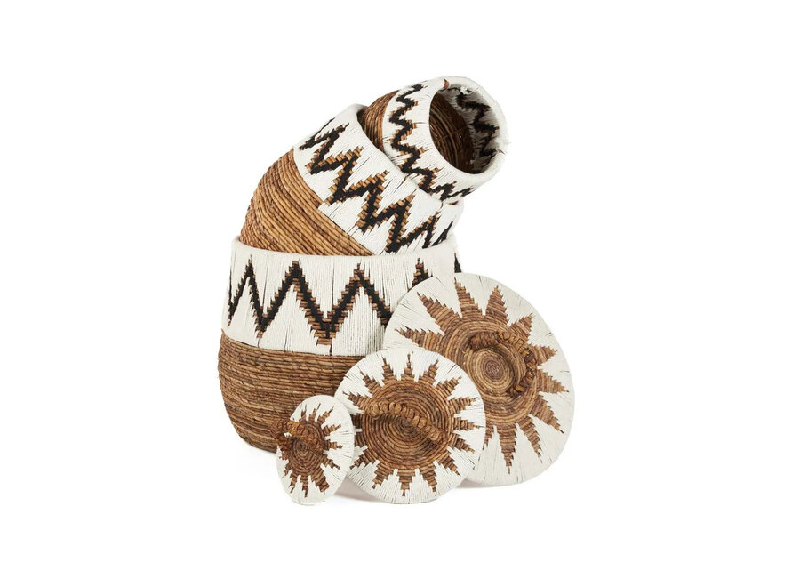 The Little Bay Beach Basket - Natural White - M