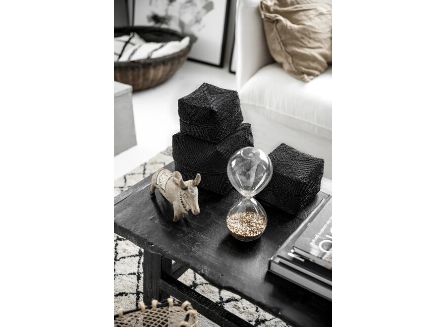 The Beaded Basket - Black - M