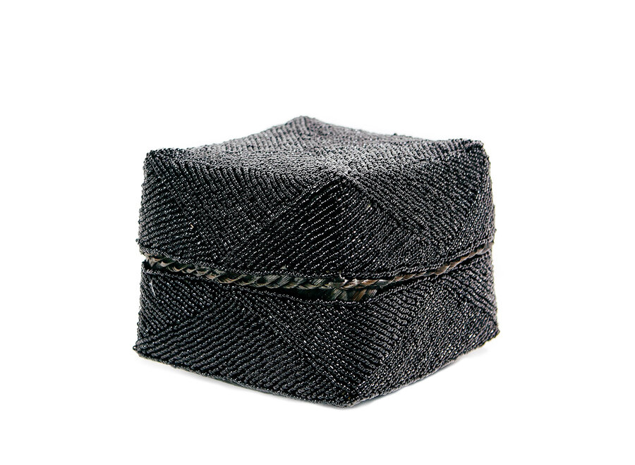 Il Cestino Con Perline - Nero - L