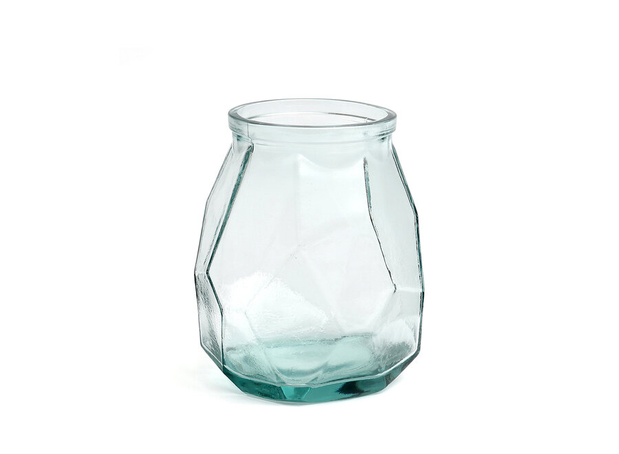 De Wide Origami Vaas - Blauw