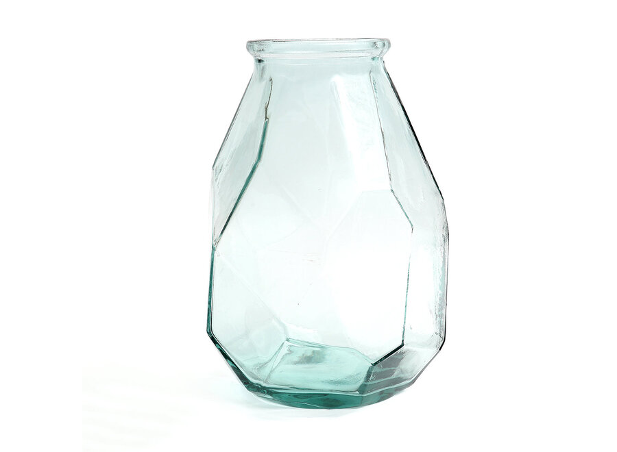 Le Vase Long Origami - Bleu