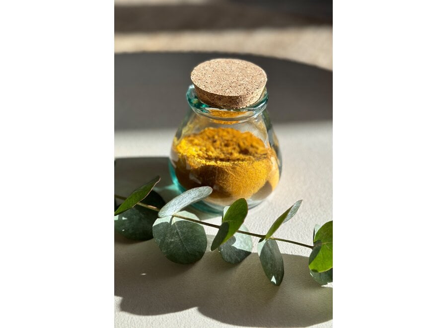 The Belly Glass Pot - Blue - L