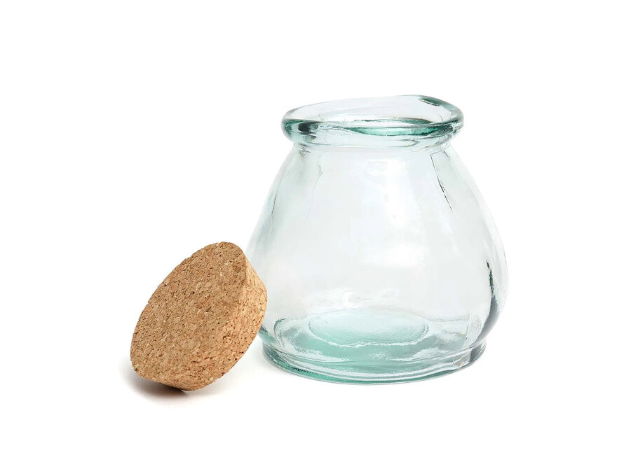 The Belly Glass Pot - Blue - M