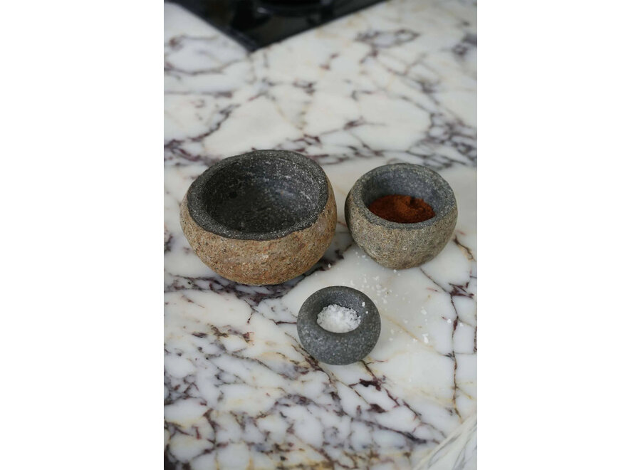 De River Stone Kom - Zwart - S