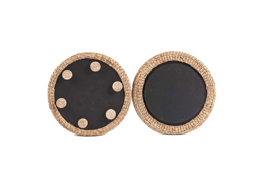 Le Pouf Coffre Rond - Naturel