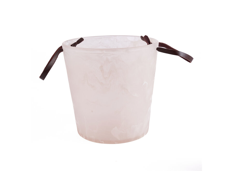 Il Secchiello Per Ghiaccio In Resina - Rosa Bianco