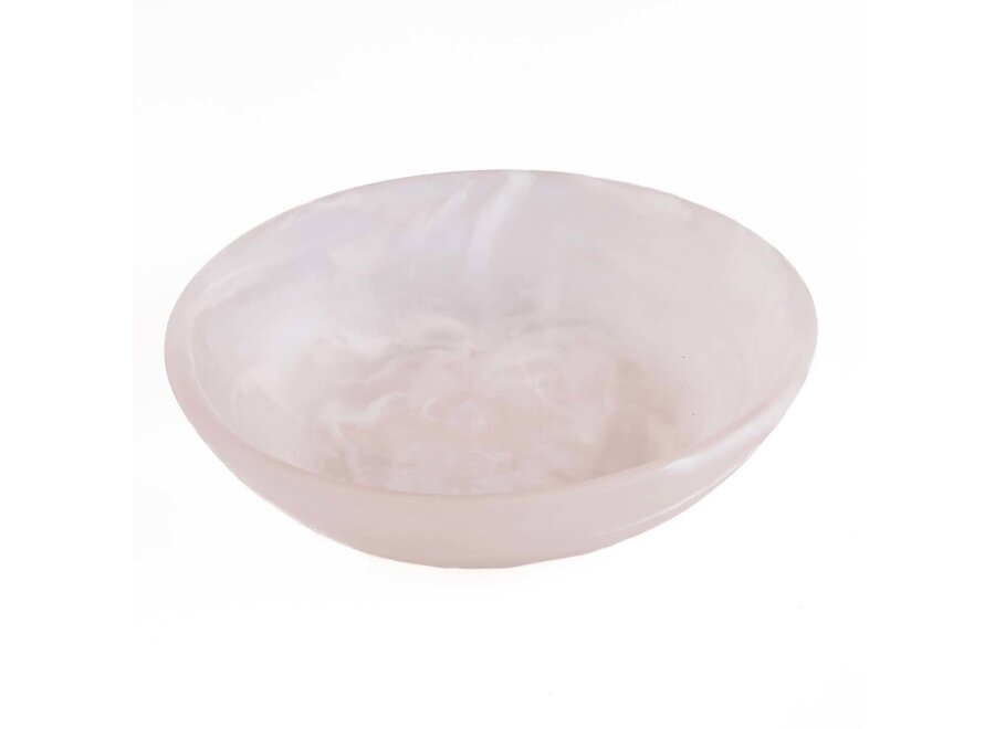 The Resin Organic Bowl - Pink White - M
