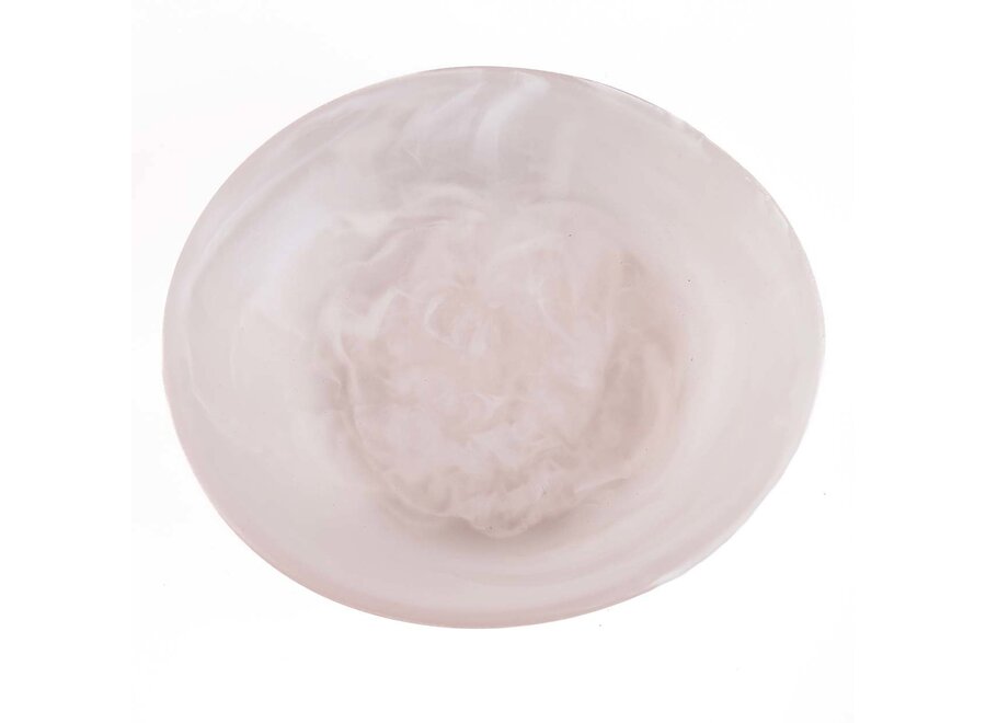 De Resin Organic Kom - Roze Wit - M