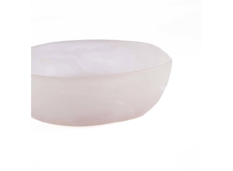 La Resin Organic Ciotola - Rosa Bianco - L
