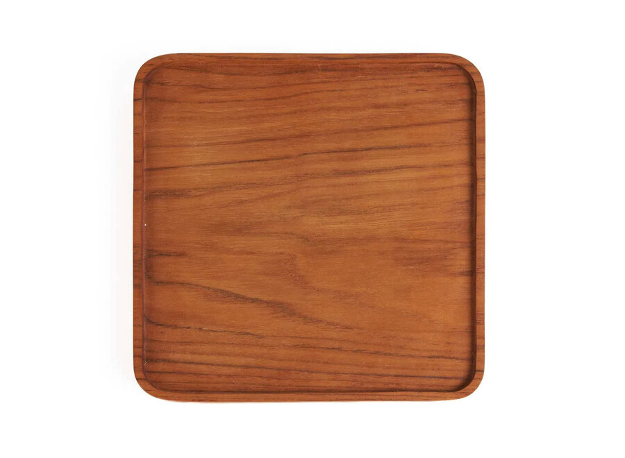 De Teak Vierkant Bord - Natural - S