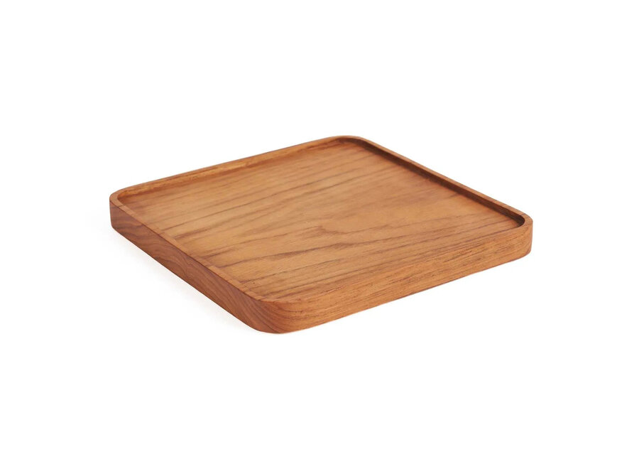 De Teak Vierkant Bord - Natural - S
