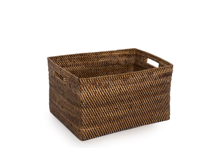 La Cesta de Revistas Colonial - Marrón Natural - XL