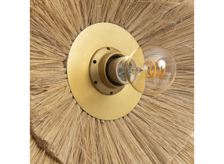 La Double Peine Applique Murale - Or Naturel - M