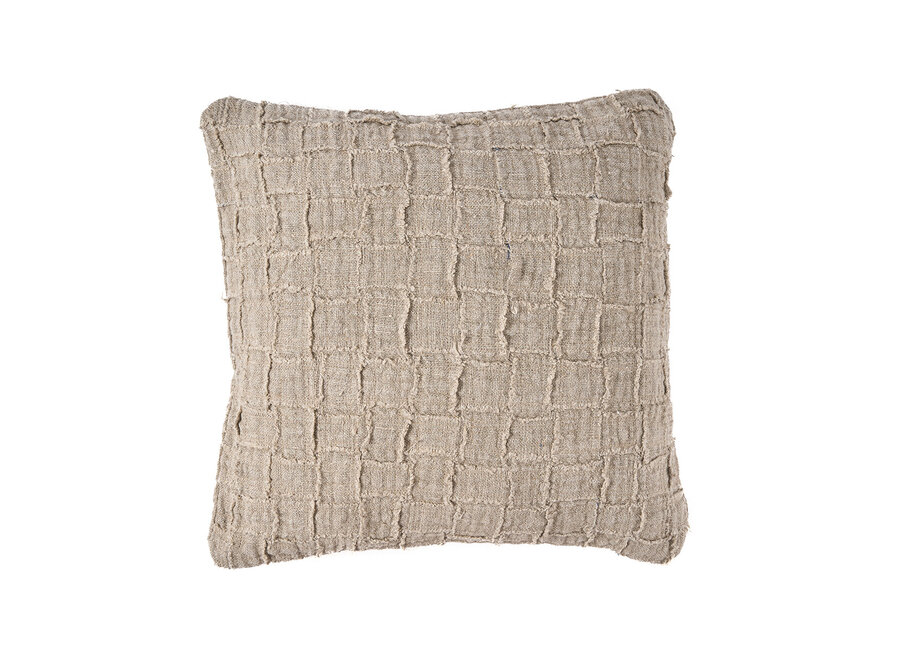 La Fodera per Cuscini Linen Damier - Naturale
