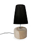 La Lampada da Tavolo Raffia Teak Wood - Naturale Nera