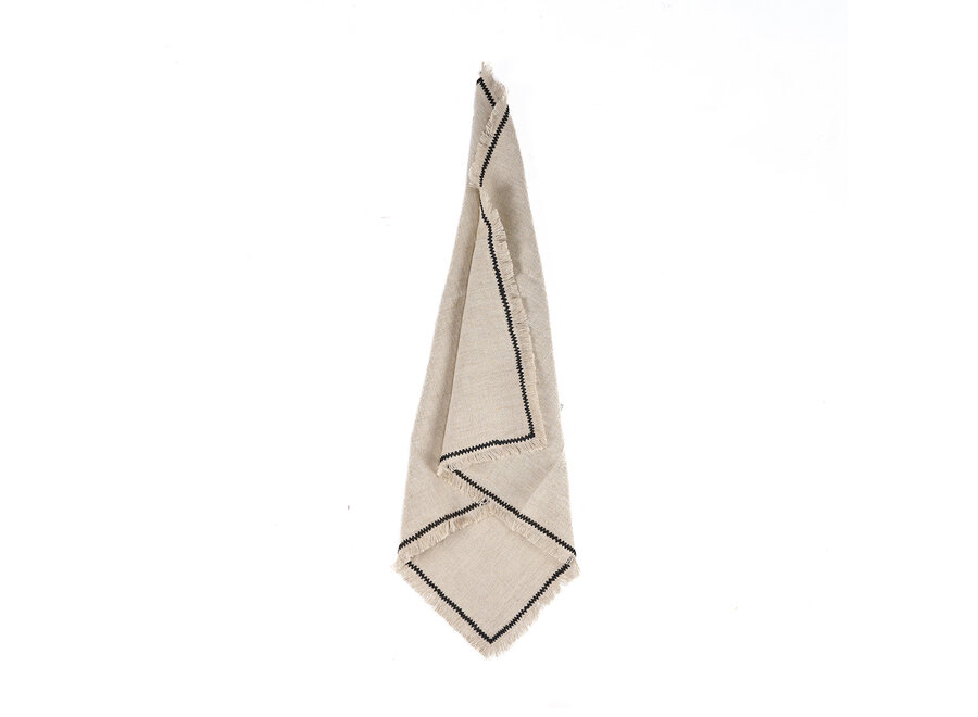 The Tuscany Napkin - Natural Black - 45x45