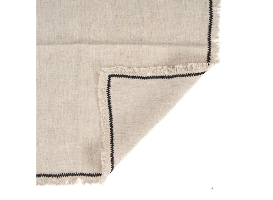 De Tuscany Servet - Naturel Zwart - 45x45