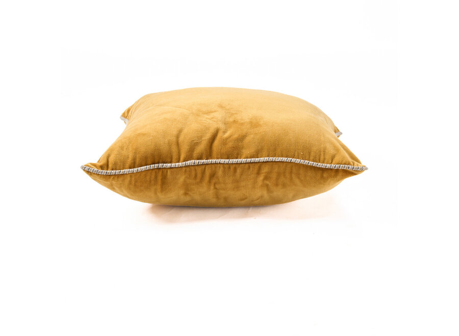 The Velvet Crush Cushion Cover - Mustard - 50x50