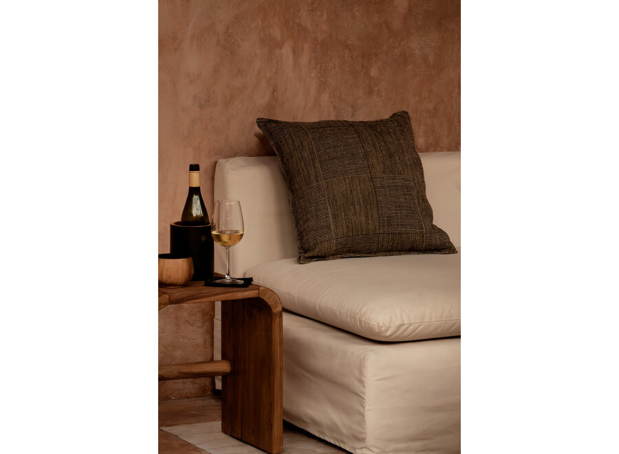 De Bloc Party Kussensloop - Zwart Naturel - 50x50