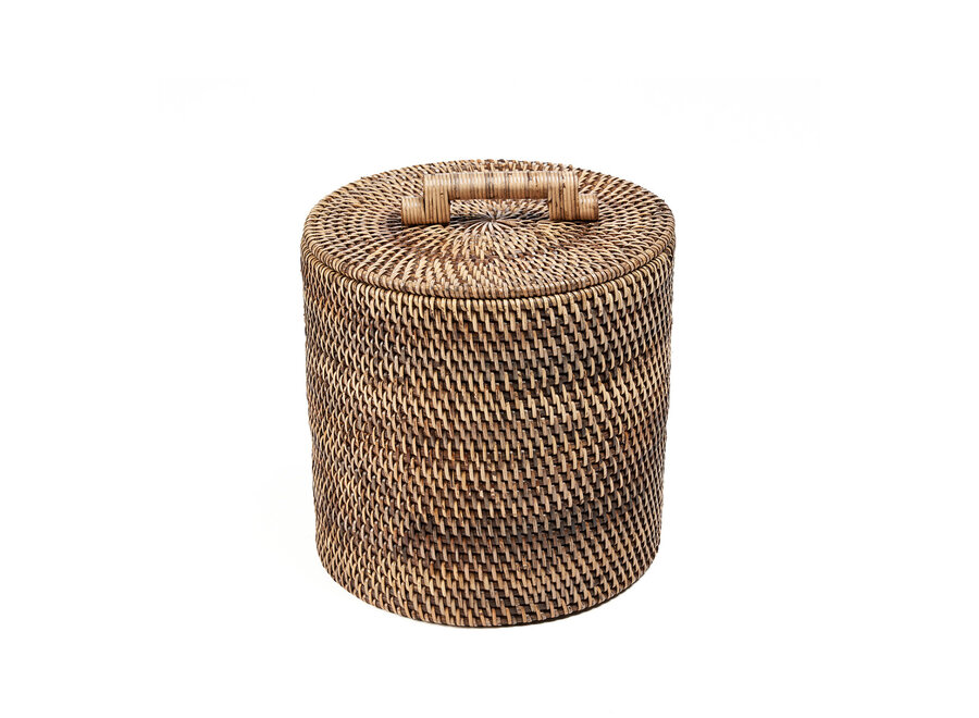 Il Cestino In Rattan Basso - Marrone Naturale