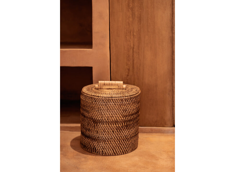 La Cesta De Ratán Baja - Marrón Natural
