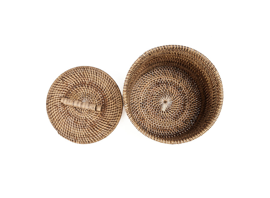 Le Panier En Rotin Bas - Brun Naturel