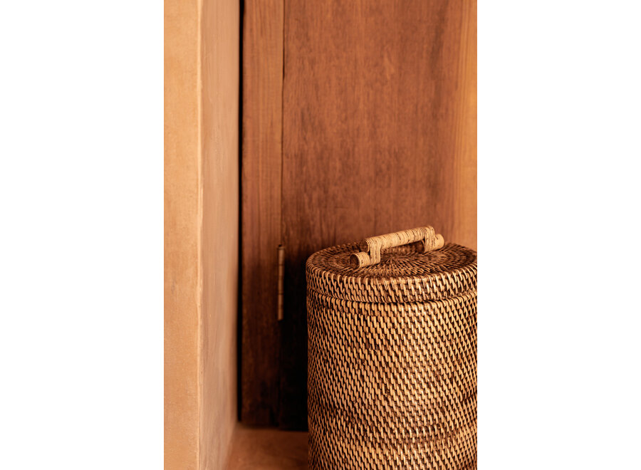 De Rattan Mand Hoog - Natuurlijk Bruin