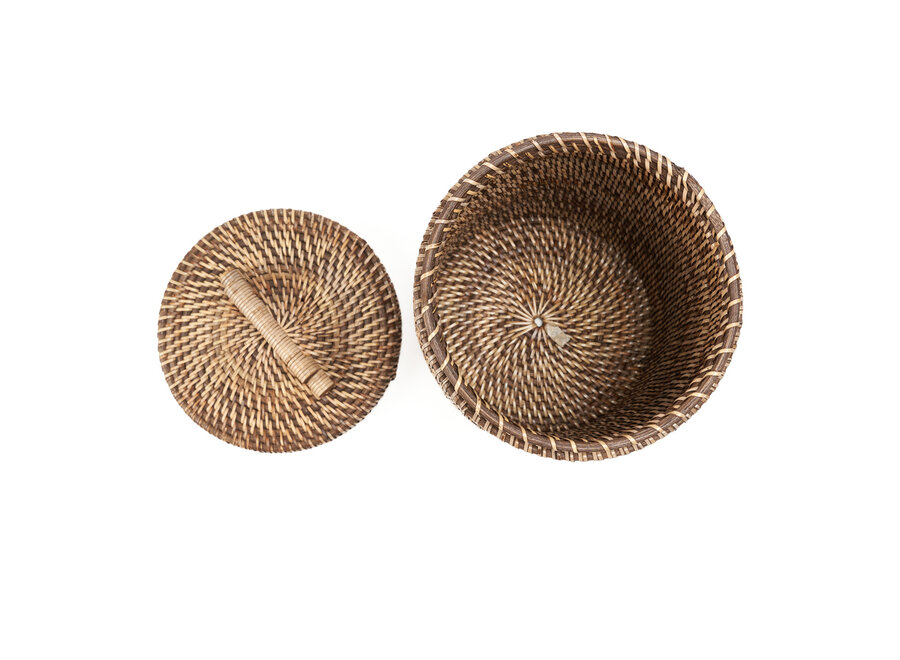 The Rattan Bin High - Natural Brown