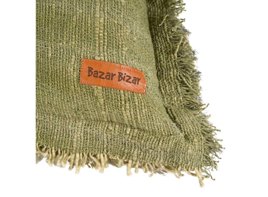 De Jungle Fringe Kussensloop - Groen
