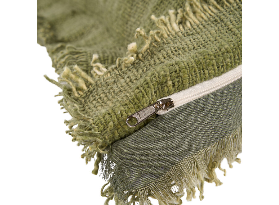 La Federa per Cuscini Jungle Fringe - Verde