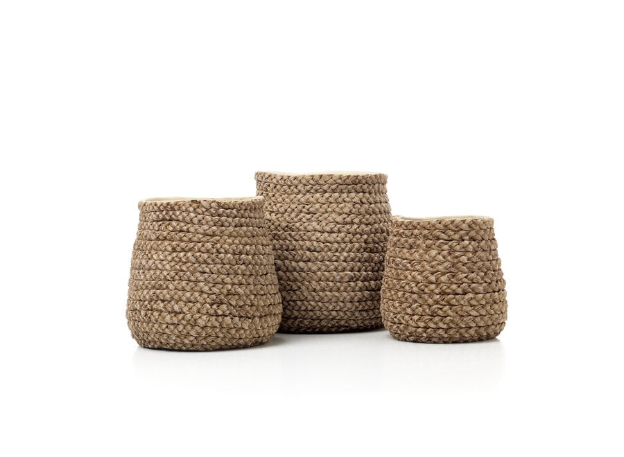 The Fake Braided Planter - Natural - L