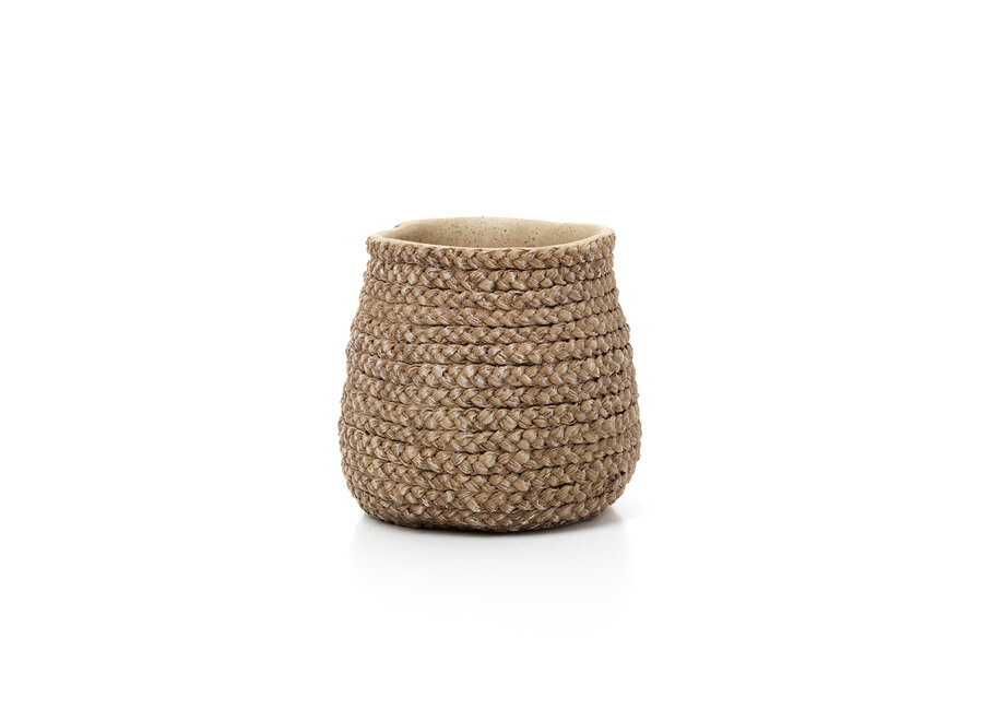 Le Cache-Pot Fake Braided - Naturel - M