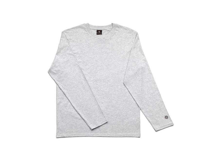 La T-Shirt Checkerboard A Maniche Lunghe - Grigio Melange - XL