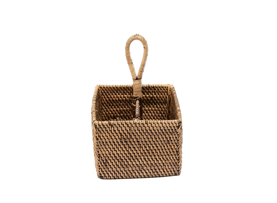 De Rattan Bestekhouder N°2 - Natuurlijk Bruin
