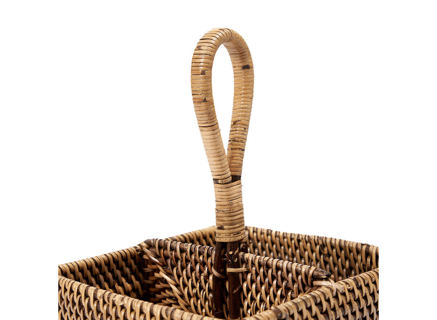 De Rattan Bestekhouder N°2 - Natuurlijk Bruin