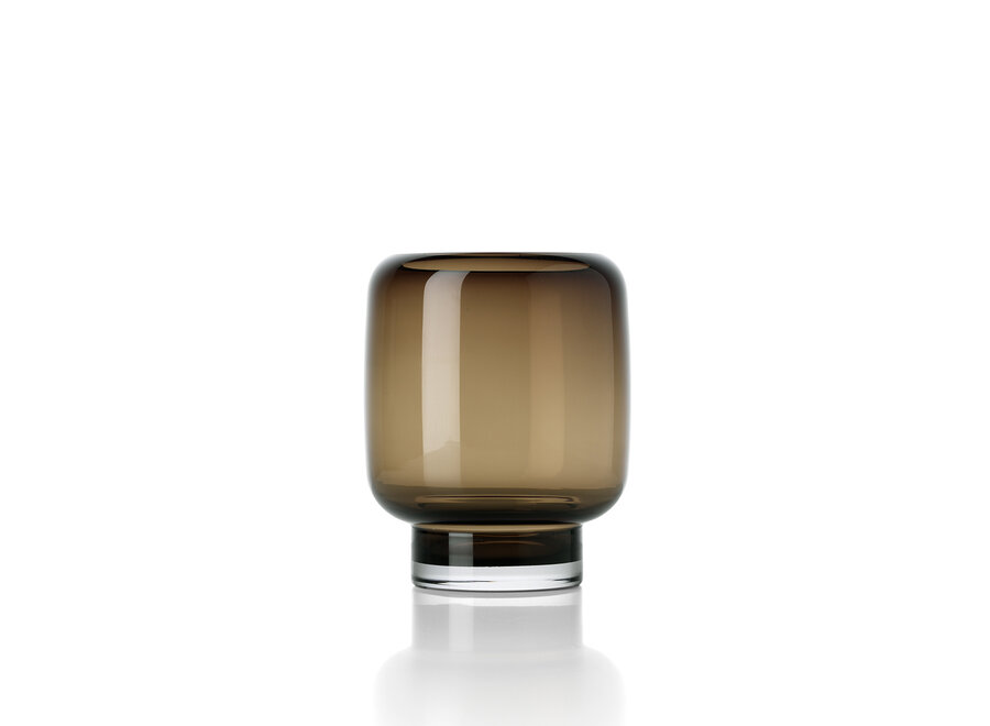 Die Smoky Cube Vase - Braun - S