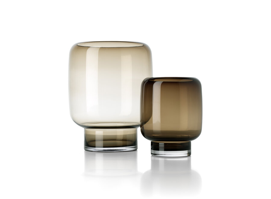 The Smoky Cube Vase - Brown - S