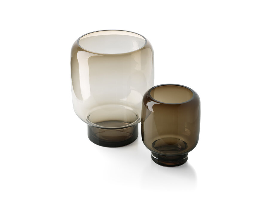De Smoky Cube Vaas - Bruin - S