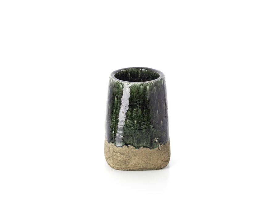 Le Cache-Pot Conique Moss - Béton Vert - L