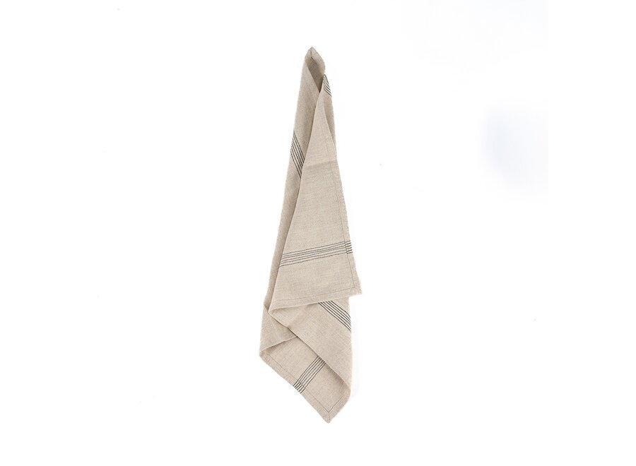 La Serviette Lint Biscuit - Noir Naturel - 45x45