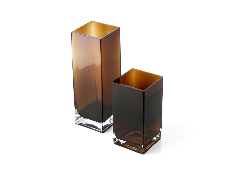 Die Amber Cuboid Vase - Bernstein - S
