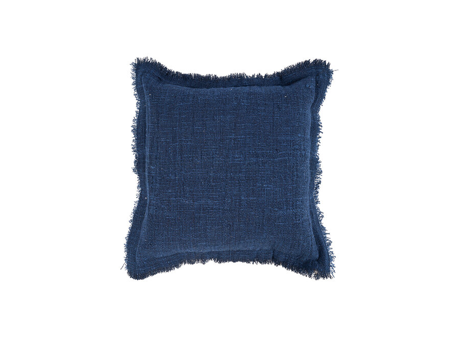 Der Azure Fringe Kissenbezug - Indisch Blau