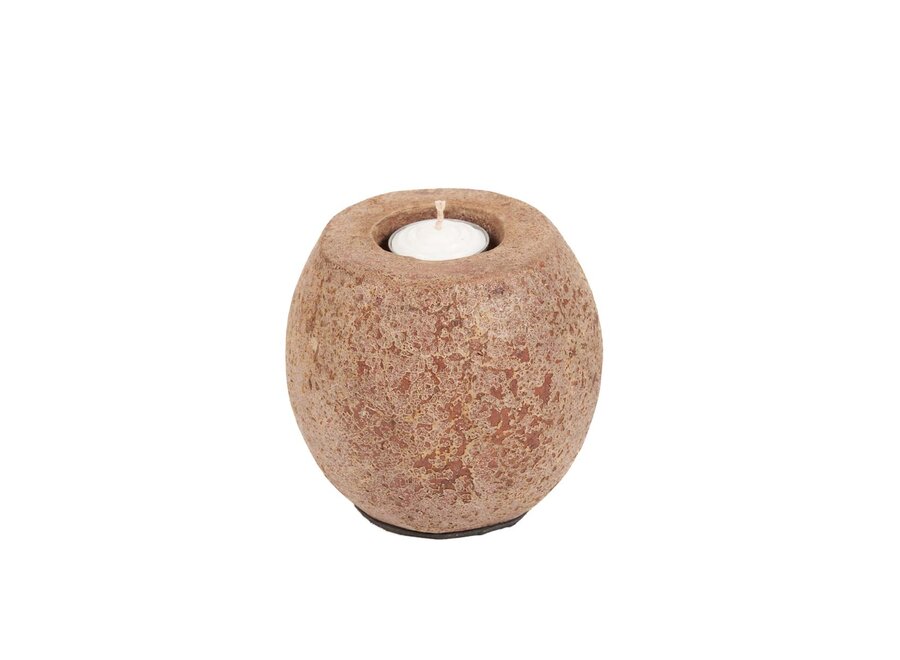The Cavestone Candle Holder - Brown