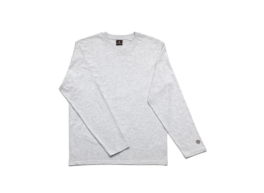 Het Checkerboard L/S T-Shirt - Heather Grijs - L